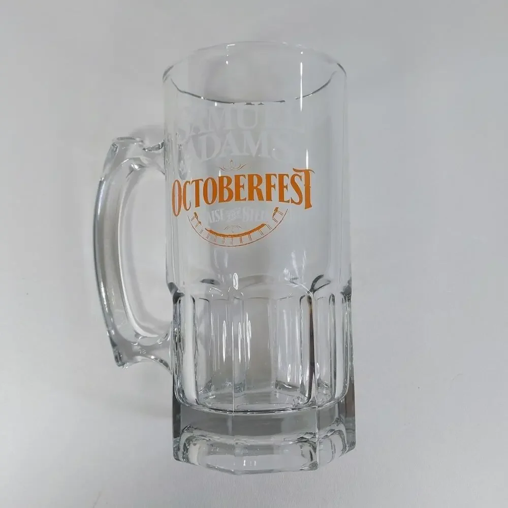 Samuel Adams Octoberfest Glass Stein Beer Mug Fall Themed Mug